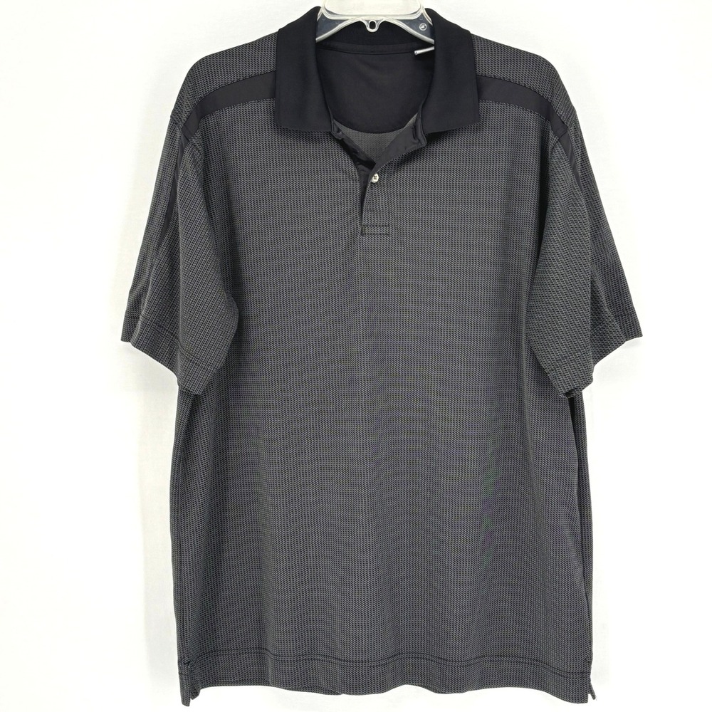 Callaway Mens XL Grey Performance Golf Polo Shirt Textured Athletic Fit